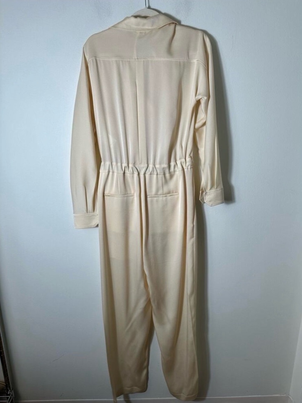 Vince Cream Wrap Jumpsuit with Self-Tie Waist - Picture 2 of 3